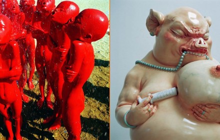 chen-wenling-cochon-laid-choquant-enfant-garcons-nus